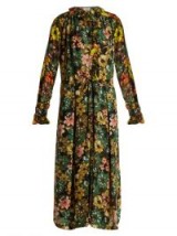 Lucinda floral-print hammered-silk dress