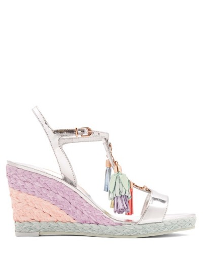 SOPHIA WEBSTER Lucita tassel leather wedge sandals | pastel wedges | summer shoes