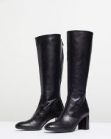 JIGSAW MADSEN KNEE HIGH BOOT / black leather boots