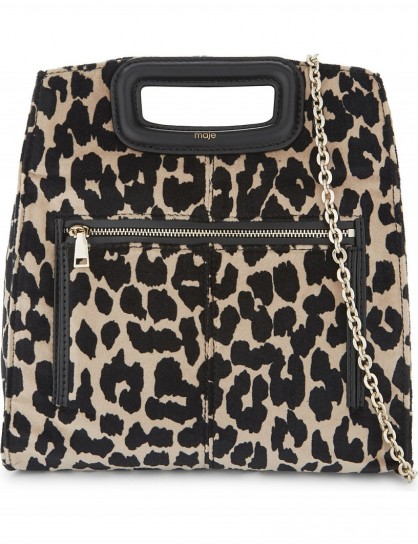 MAJE Leopard print shoulder bag
