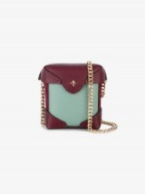 Manu Atelier Micro Fernweh Shoulder Bag ~ mini crossbody bags ~ small burgundy and mint green handbags