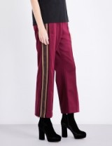 MARC JACOBS Striped-sides jersey jogging bottoms | burgundy joggers | sports luxe pants #2