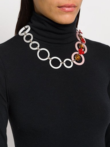 MARNI circle necklace ~ modern statement necklaces - flipped
