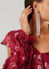 FALLON Marquis silver tone drop earrings ~ crystal statement jewellery