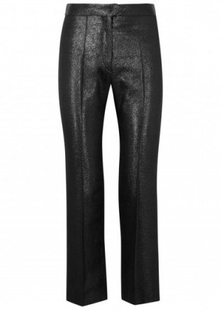 ISABEL MARANT Mateo metallic black trousers - flipped