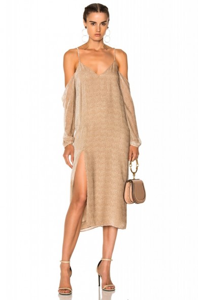 MICHELLE MASON Drop Shoulder Slip | cold shoulder cami dresses