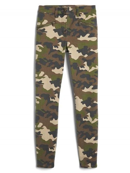 GAP Mid rise camo zip true skinny jeans #army #casual #trousers #pants - flipped