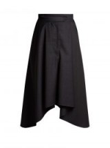 ISABEL MARANT Misa Prince of Wales-checked skirt | navy asymmetric draped skirts