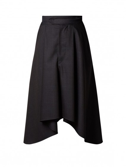 ISABEL MARANT Misa Prince of Wales-checked skirt | navy asymmetric draped skirts - flipped