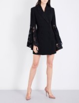 MISHA COLLECTION Sabrina lace-sleeve crepe blazer dress