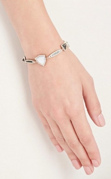 MONIQUE PÉAN Mixed-Gemstone Geometric-Link Bracelet ~ chic stone bracelets - flipped