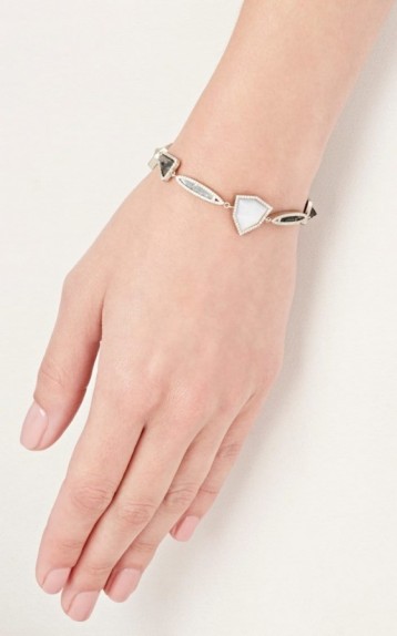 MONIQUE PÉAN Mixed-Gemstone Geometric-Link Bracelet ~ chic stone bracelets