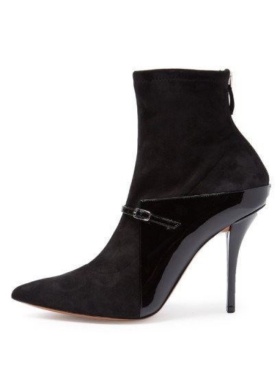 GIVENCHY New Feminine suede and leather ankle boots - flipped