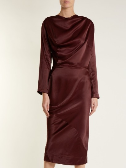 VIVIENNE WESTWOOD ANGLOMANIA New Fond asymmetric satin dress