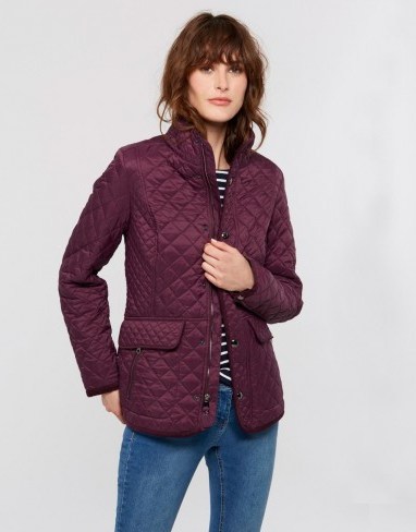 JOULES NEWDALE QUILTED JACKET / burgundy jackets - flipped