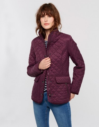 JOULES NEWDALE QUILTED JACKET / burgundy jackets