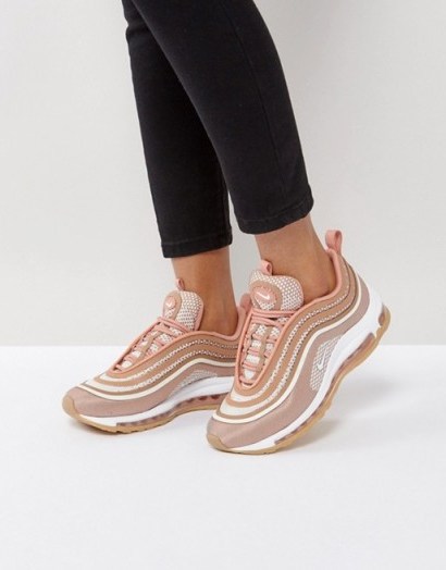 Nike Air Max 97 Ultra Trainers In Rose Gold | sneakers - flipped