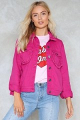Nasty Gal No Boundaries Denim Jacket – hot pink jackets #2