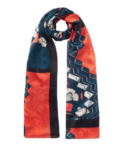 JIGSAW NORDIC FLORAL SILK SCARF / scarves / accessories