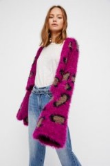 FREE PEOPLE Wild Cat Cardi ~ soft fluffy pink cardigans