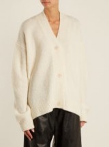 MM6 BY MAISON MARGIELA Oversized V-neck knit cardigan ~ cream slouchy cardigans ~ chic knitwear