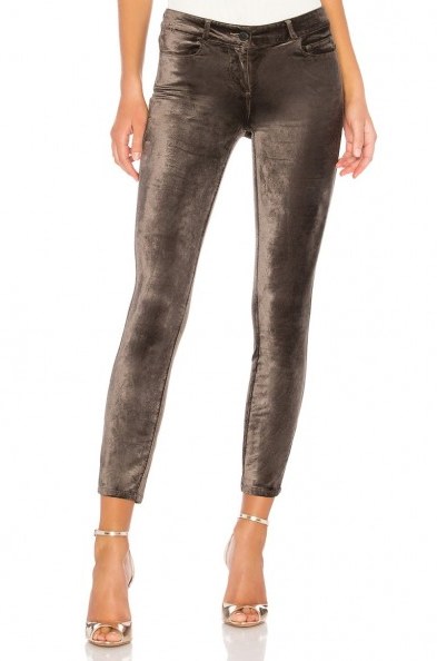 PAIGE VERDUGO ANKLE skinny Velveteen pants – casual luxe trousers - flipped