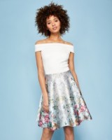 ATISANA Patchwork Bardot dress ~ floral dresses