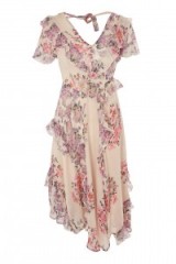 Topshop Patchwork Ruffle Skater Dress | ruffled floral print dresses