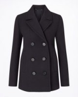 JIGSAW NEILSON POINT HEELED BOOT / navy double breasted coats