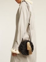 WAI WAI Petite Balaio woven-rattan bag ~ round shoulder bags