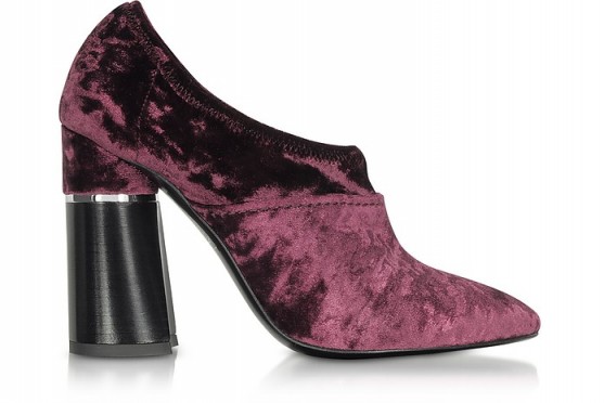 3.1 PHILLIP LIM Kyoto Syrah Velvet High Heel Pumps # purple #chunky #heels #shoes