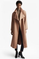 French Connection PLATFORM FELT CINCHED WAIST COAT / stylish longline winter coats