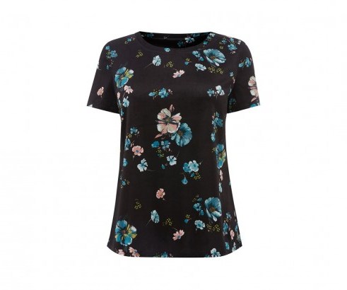 OASIS PRINTED VELVET TEE ~ floral t-shirts - flipped