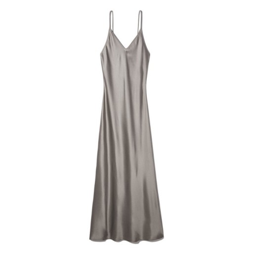Protagonist CLASSIC SLIP DRESS | gunmetal silk cami dresses