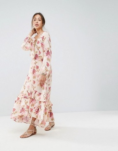 Rahi Cali Wisteria Muse Dress | long floral boho dresses - flipped