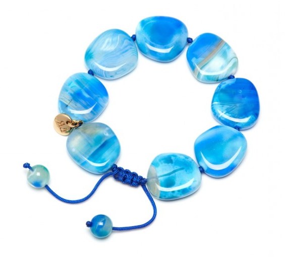 LOLA ROSE Reagan Bracelet | blue stone bracelets - flipped