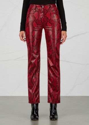 MAISON MARGIELA Red faux snake trousers - flipped