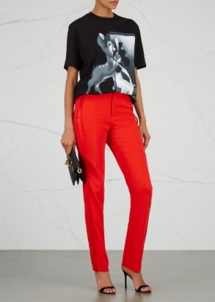 GIVENCHY Red tuxedo trousers