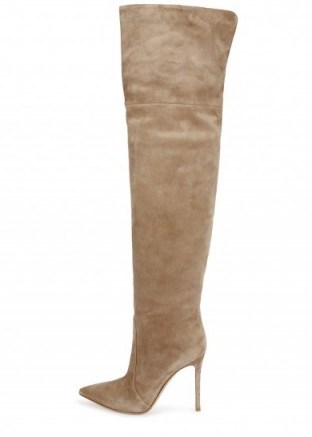 GIANVITO ROSSI Rennes suede over-the-knee boots - flipped