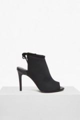 French Connection RIA GATHERED HEEL BOOTIES / black peep toe bootie / high heeled shoe boots