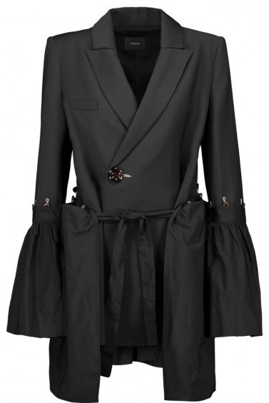 ELLERY Riot paneled gathered twill and canvas jacket - flipped