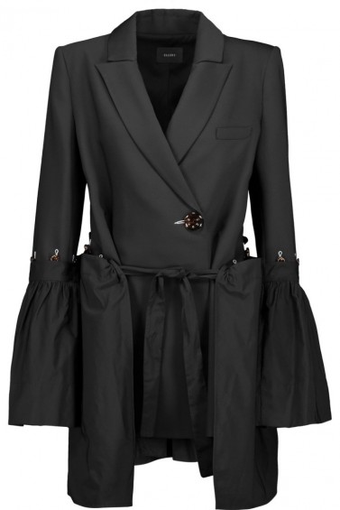 ELLERY Riot paneled gathered twill and canvas jacket