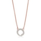 MONICA VINADER RIVA MINI CIRCLE NECKLACE 18ct Rose Gold Vermeil on Sterling Silver | small round pendant necklaces | luxe jewellery