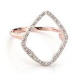 MONICA VINADER RIVA HOOP COCKTAIL RING 18ct Rose Gold Vermeil on Sterling Silver | pave diamond rings | modern luxe jewellery