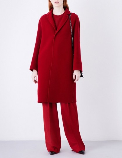 S MAX MARA Viglio brushed-wool coat – red winter coats - flipped