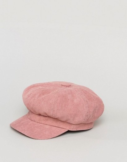 Sacred Hawk Baby Pink Baker Boy Hat ~ peaked hats - flipped