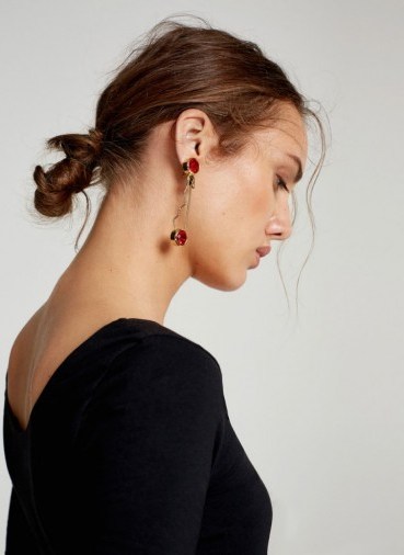 UTERQUE SAFETY PIN EARRINGS - flipped