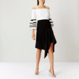 COAST Saira Asymmetric Skirt | black draped asymmetric hemline skirts