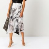 COAST Samira Printed Metallic Skirt | asymmetric pleated skirts
