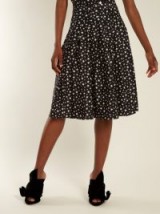 HVN Saree star-print pleated silk skirt | soft pleated skirts